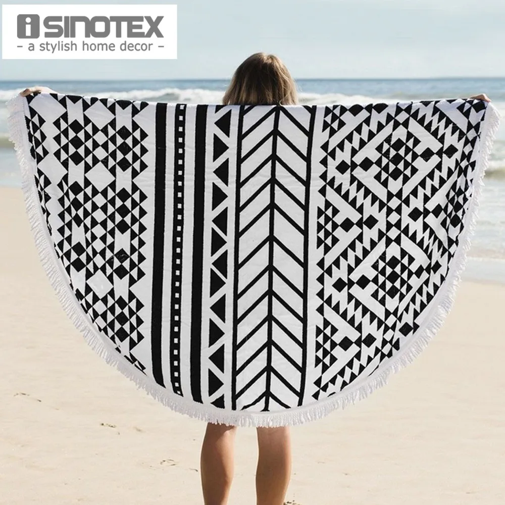 Buy 1Pcs/lot 100 Cotton Round Beach Towel for Adult