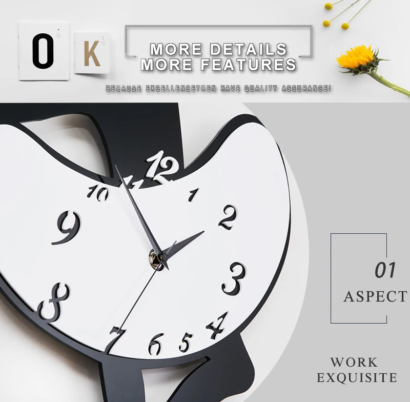 kitchen wall clock large wall clock for living room (3)
