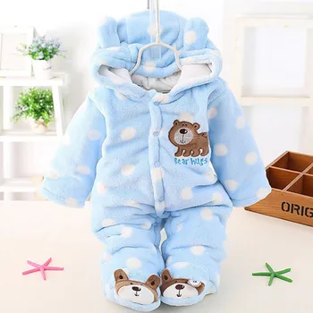 

New Baby Winter Romper Cotton Padded Thick Newborn Baby Girl Warm Jumpsuit Autumn Fashion Baby's Wear Kid Climb Clothes 2019