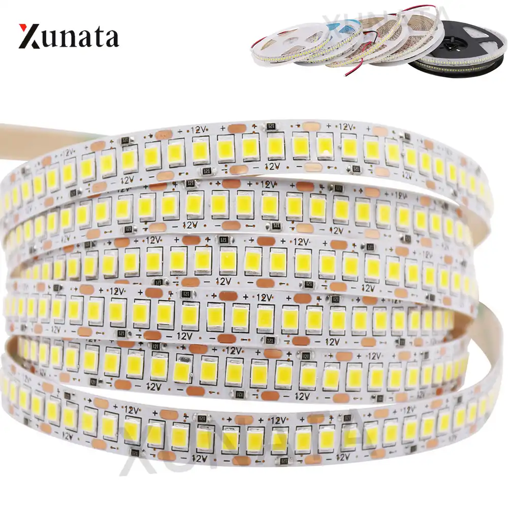 xunata tira de luces led flexible para decoracion del hogar cinta luminosa de 5m 24v 240leds m smd2835 color blanco calido
