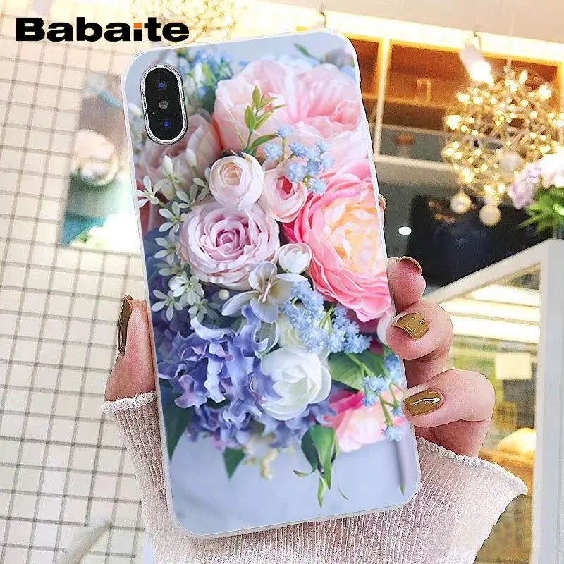 Элегантный розовый фиолетовый пион на вазе чехол для телефона iphone 12 11 Pro 11Pro Max 8 7 6