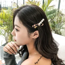 Лидер продаж Для женщин девочек элегантное жемчужное ожерелье с геометрическим рисунком Заколки для волос заколка для волос с леопардовой расцветкой и шпилька-бант женские аксессуары для волос