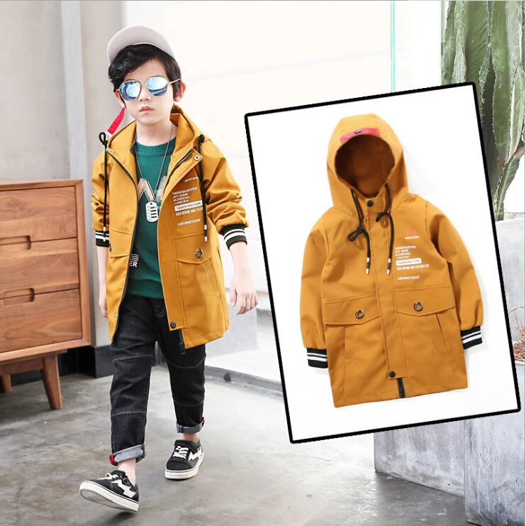 

Children's wear new boys spring coat child casual jacket kids long outerwear boy clothes for 3 4 5 6 7 8 9 10 11 12 13 14 years