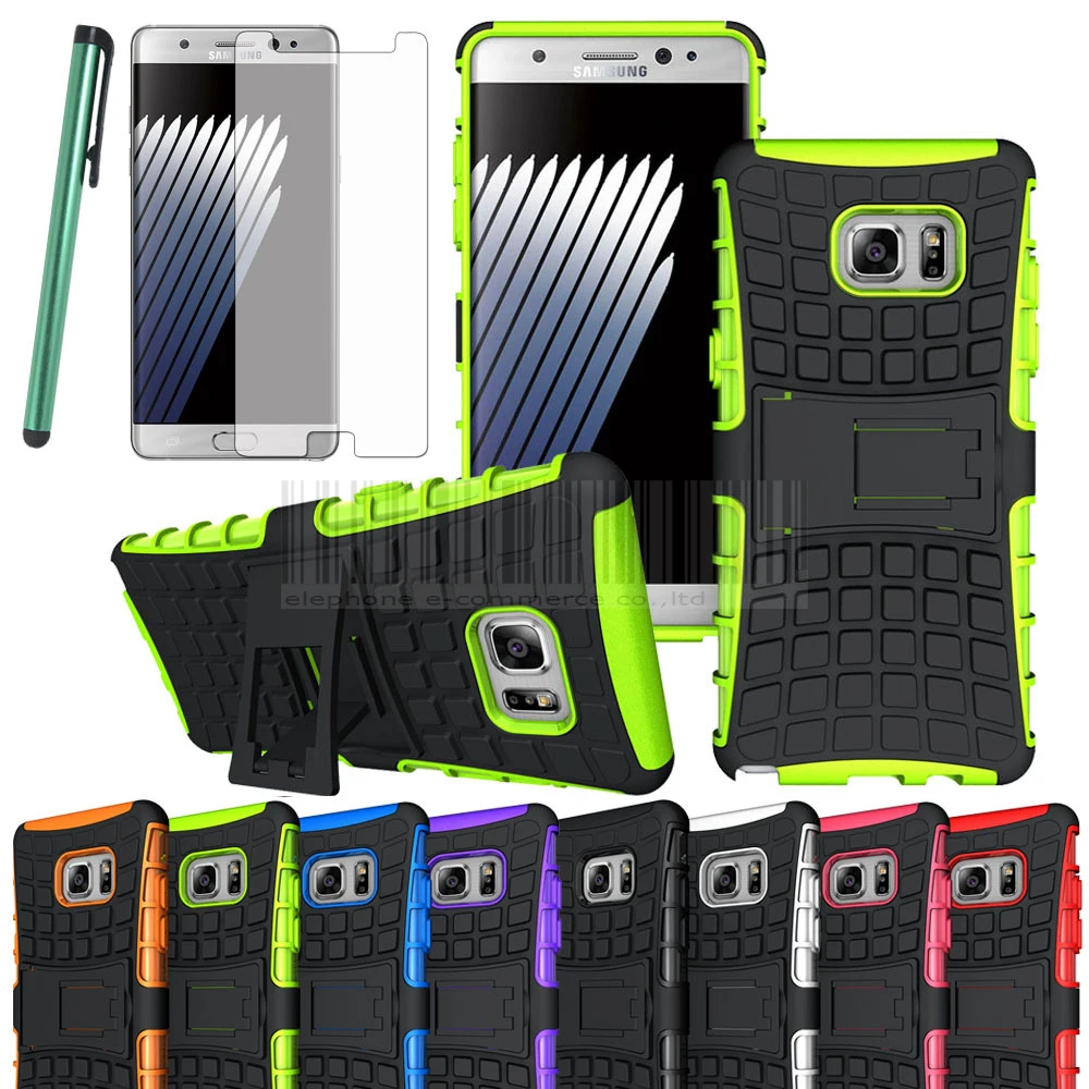 

With Screen Protector Heavy Duty Impact Rugged Case Shockproof Protective Kickstand Cover For Samsung Galaxy Note 7/Note FE 2017