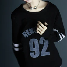 BJD черная футболка с капюшоном 92 # верхняя одежда для мужчин 1/3 SD17