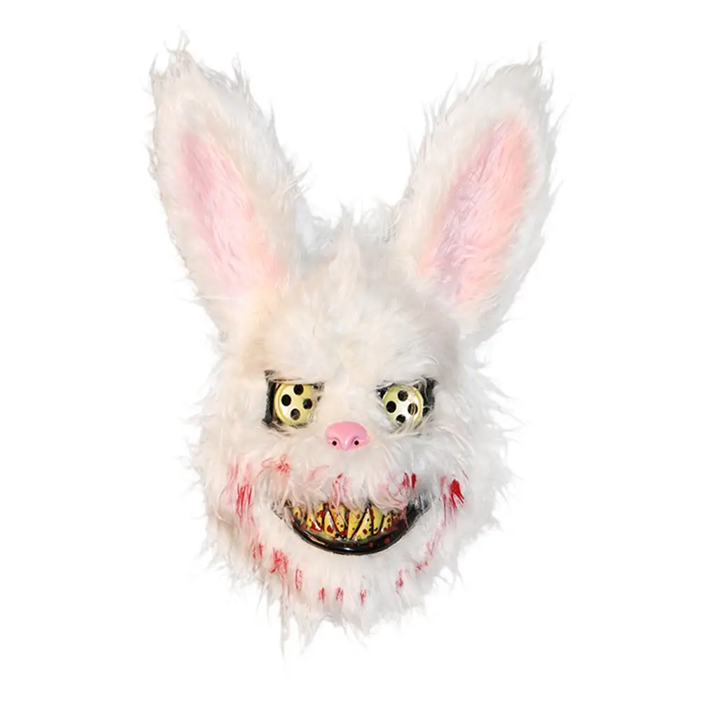 

Evil Bloody Rabbit Mask Bloody Plush Bear Mask Halloween Horror Masks Masquerade Party Cosplay Masque Easter Props Tricky Mask