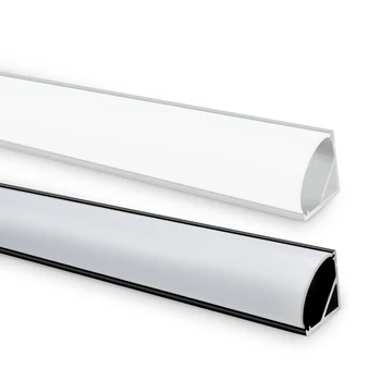 

UnvarySam 0.5Meter 16*16 mm Corner Mounting Aluminum LED Profile with Circular Lens, Compatible with Strip Width within 10mm