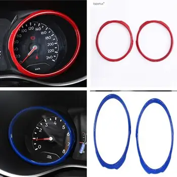 

Lapetus Accessories For Jeep Compass 2017 - 2020 ABS Red / Blue Dashboard Instrument Frame Screen Ring Molding Cover Kit Trim