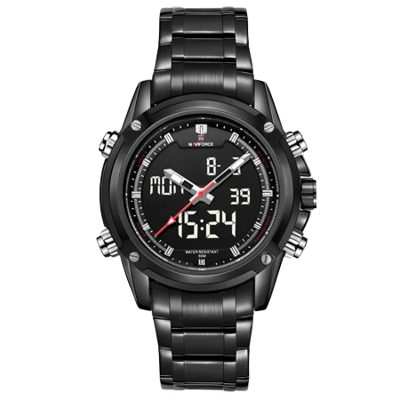 Лидирующий бренд Роскошные модные мужские спортивные часы кварцевые аналоговые цифровые военные часы мужские часы водонепроницаемые стальные Masculino Relojes - Цвет: Белый