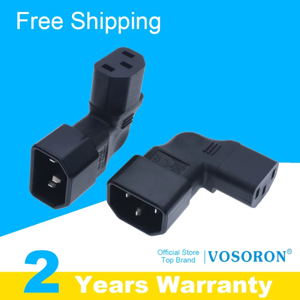 

UPS IEC 320 C14 to c13 Power Adapter Conversion plug Adapter plug left Male to female ,1pcs