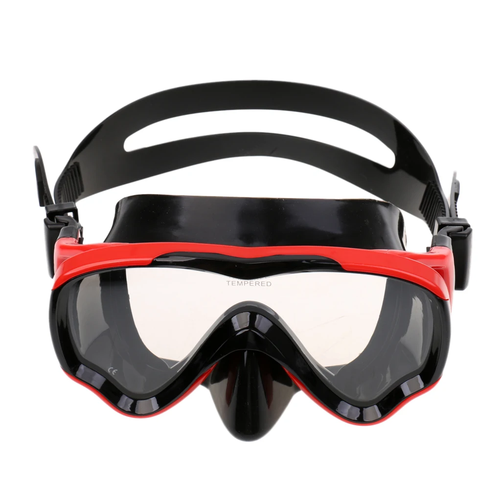Youth Red Black Scuba Diving Mask Goggles For Snorkeling Swimming Freediving