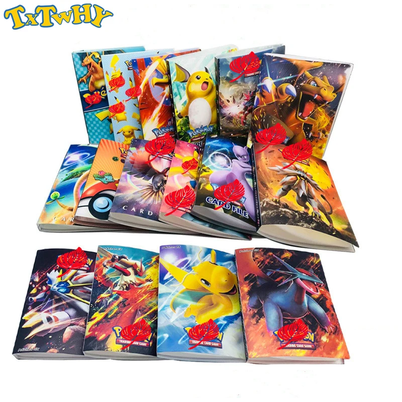 

240Pcs Holder Album Toys 16 Style Pikachu Collection Cards Pokemones Album Book Top Loaded List Pokemones Toys Gift for Children