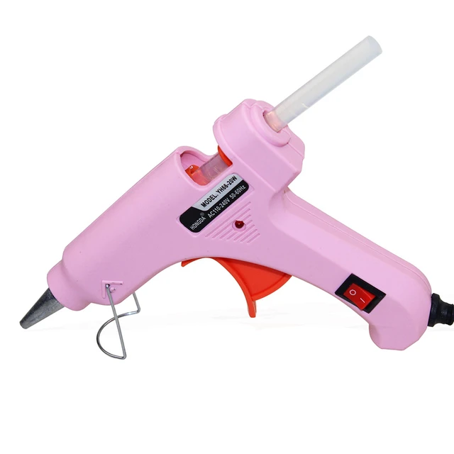 Pistolet À Colle Chaude Professionnel Rose, Chauffe À Haute Température  20w, Outil De Réparation Thermique Avec Bâtons De Colle Thermofusible -  Pistolet À Colle - AliExpress