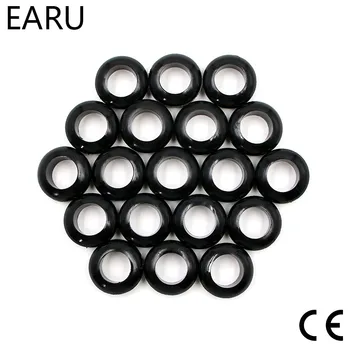 

100Pcs Double Sided Armature Wire Rubber Grommets Ring Black 6mm