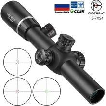 Fire Wolf 2-7X24 Tactical Scope Reticle optyczny Rifle Scope lunety polowanie 11mm 20mm mocowania polowanie światła