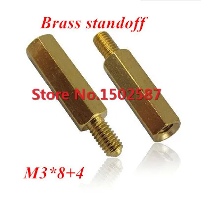 200 шт. M3 * 8 + 4 латунные шестигранные стойки прокладки Male x Female-8mm | Обустройство дома