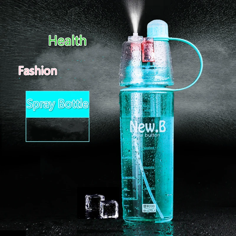 600ML Creative Button Water font b Bottle b font Mist Spray font b Bottle b font