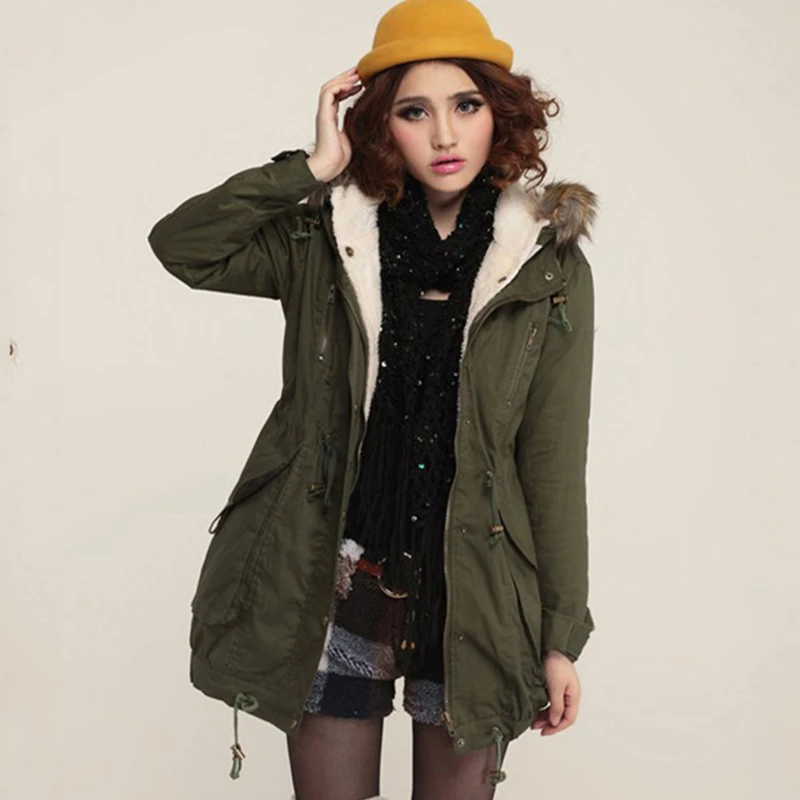 Fashion European Coat Disassembly Ladies Coats Hipster Winter Parkas ...