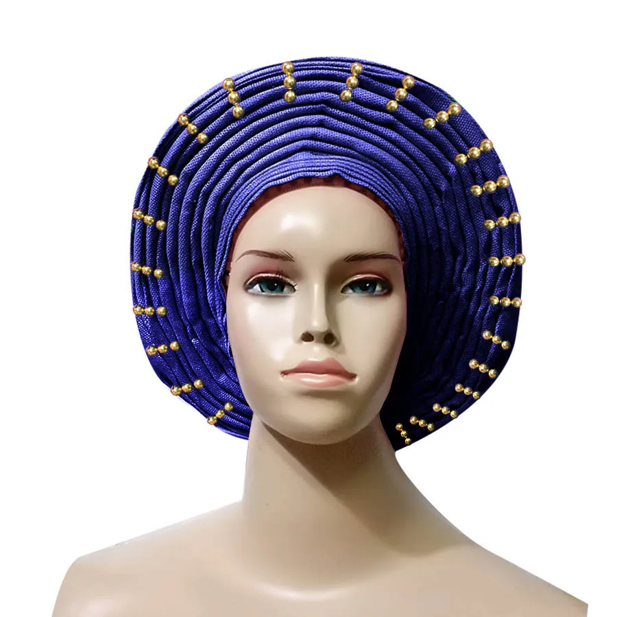 Уже сделаны головка Обёрточная бумага женская шапка с бусины Авто геле ASO OKE геле - Цвет: royal