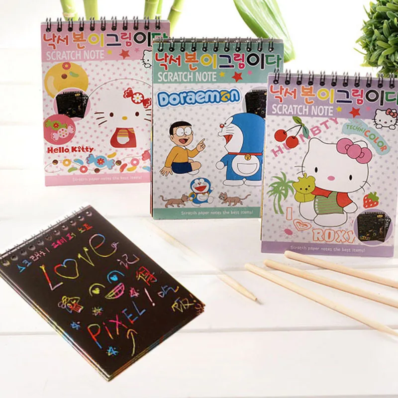 Kawaii розовый Кот граффити тетрадь прекрасный Тоторо альбом для рисования