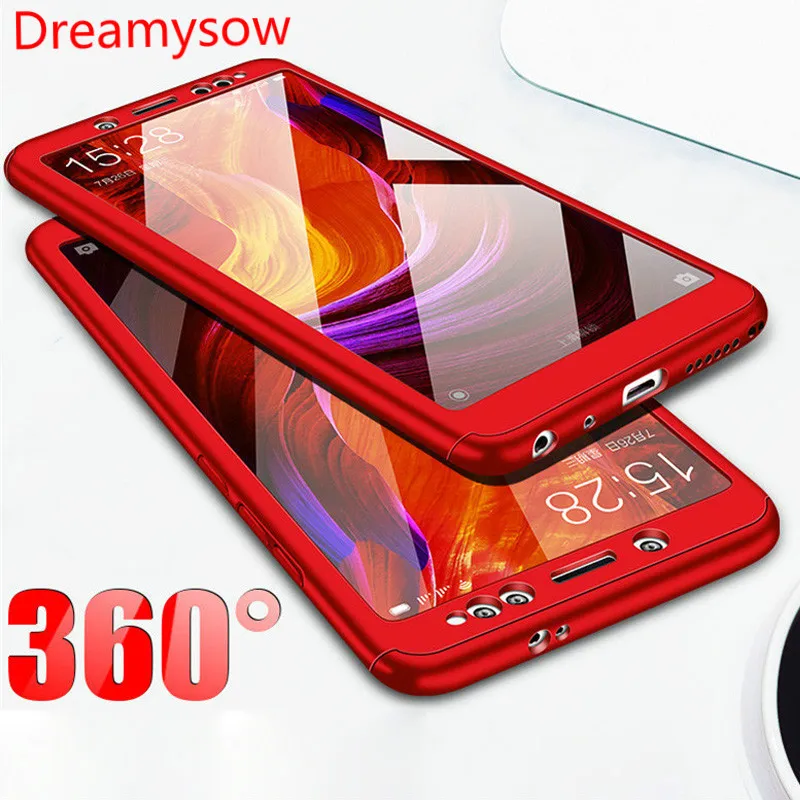 

anti-knock 360 full cover phone case for xiaomi redmi note 7 Cover for xiaomi redmi Note 7 6 5 pro case With screen protection