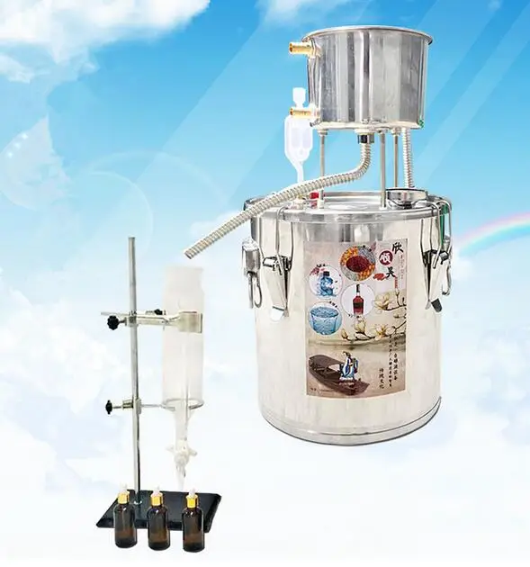 

10L/22L/36L/ Food Grade Stainless Steel Essential Oil Extraction Hydrolat Distiller Home Brewing Equipment DIY Bar Tool