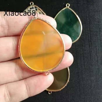 

Water Drop Nature Stone Pendant Connector Jewerly Making Pendentif Homme Fashoin Unisex Pingente High Quality Pingentes Pendulum