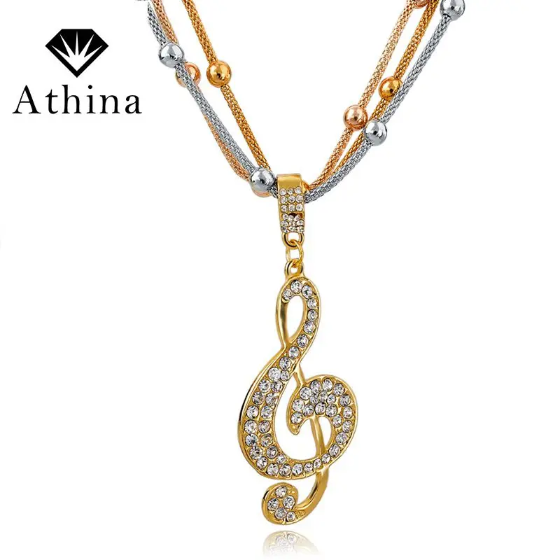 

2018 Long Necklace Crystal Necklace Pendants Gold/Silver Chain Multi Layer Necklaces For Women Accessories SNE150790