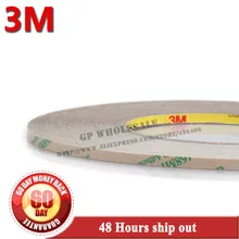 3M, 2.5mm * 55 metros, Espessura de 0.13mm, Fita Adesiva Dupla Face, Alta Resistência À Temperatura Pegajoso, Claro 468MP, 200MP