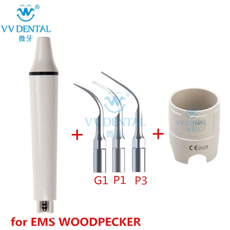 AZDENT Dental Ultrasonic Scaler Handpiece With Tip & Wrench - Fits EMS & SATELEC Units