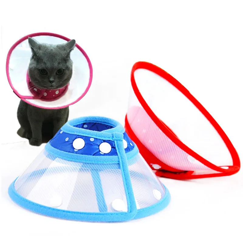

Adjustable & Lightweight Pet Recovery Collar Cone Cat Dog Clear Padded Elizabethan Collar for Puppy Kitten Doggy XS S M XL