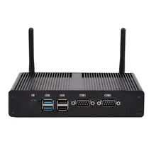 [Pentium J1800)] металлический чехол windows Mini tv box dual Lan Dual com RS232 компьютер мини ПК 4K HD-MI VGA выход медиа-бокс