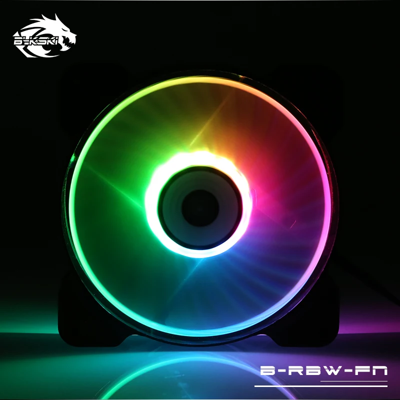 

Bykski RGB 6PIN Radiator Fan Computer Case 12cm Fan Water Discharge Radiator Hydraulic Bearing Mute For 120mm RBW Light