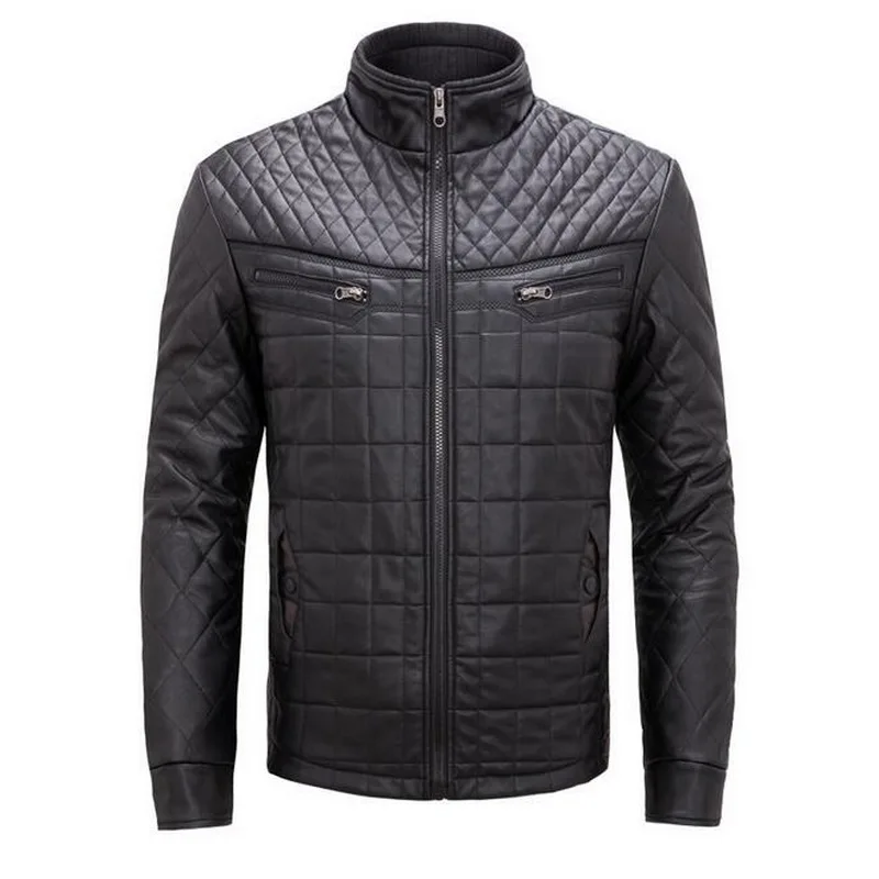 Мужская зимняя куртка VXO из искусственной кожи|lether jacket men|men lether jacketlether jackets |