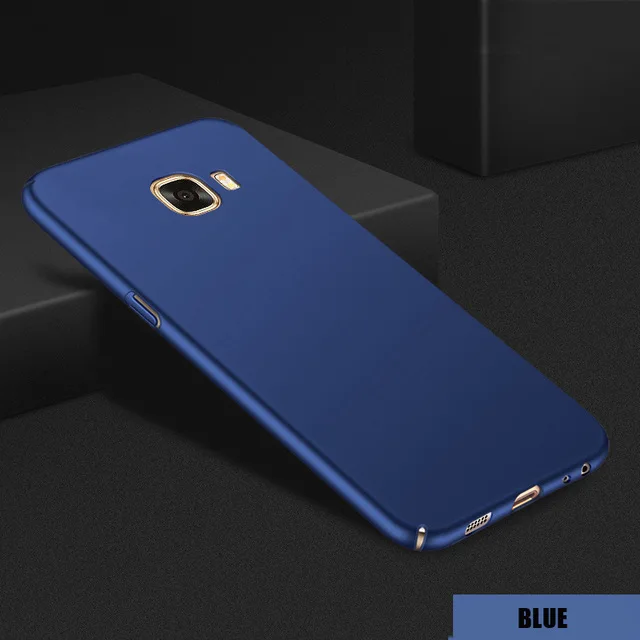 Жесткий ПК чехол для samsung Galaxy C5 C7 C9 Pro C8 S7 S8 S9 S10 Note 8, 9, 10, бронированый чехол для Galaxy J3 J5 J7 чехол - Цвет: blue