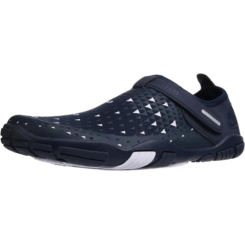 Мужская Спортивная обувь наивысшего качества, на липучке, легкий светильник, летняя уличная спортивная обувь для плавания, для серфинга, нескользящая Мужская Акваобувь - Цвет: dark blue