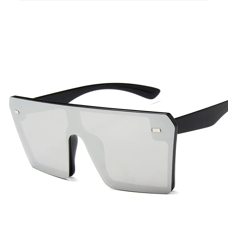 Негабаритные Квадратные Солнцезащитные очки для женщин Роскошные брендовые модные плоские красные черные прозрачные линзы цельные мужские солнцезащитные очки UV400 - Цвет линз: C4