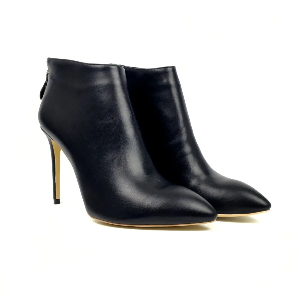 Aiyoway ~ Dames Talon Robe 5 Chaussons Bottes 13 Femmes Sexy Automne Nous Taille Parti Cheville Pointu Haut Noir Hiver Zip Retour Bout qRwEqX7r