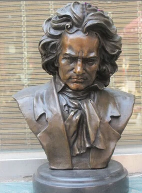 

JP S0261 12"Great Bronze ART Ludwig van Beethoven the king Music statue musician