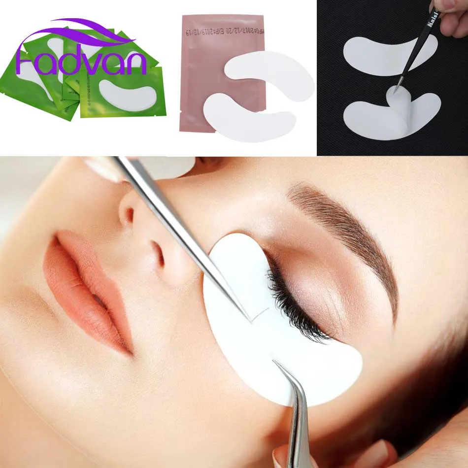 

50/100 Pairs/Pack New Paper Patches Eyelash Building Under Eye Pads Lash Eyelash Extension Paper Patches Eye Tips Sticker Wraps