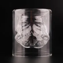 Прозрачный Звездные войны Штурмовик стеклянная чашка стрельба стеклянный бокал для бренди виски стеклянная чашка посуда для напитков в подарок бутылка для воды 150 мл