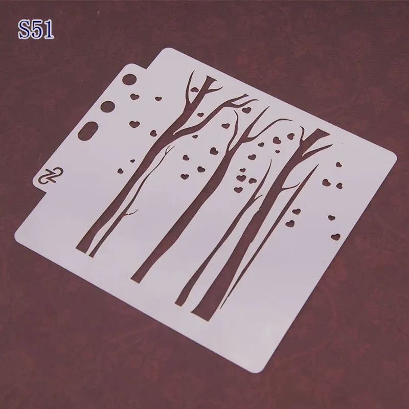 

5 шт., трафареты для рисования с надписью «Love tree»