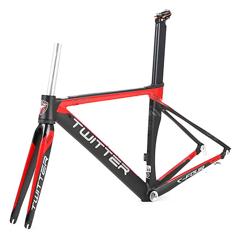 Clearance TWITTER Aluminum Alloy 700C Road Bike Frame Carbon Fork Road Bike Frame Smooth Welds Internal Cable Routing Road Bicycle Frame 2 Clearance TWITTER Aluminum Alloy 700C Road Bike Frame Carbon Fork Road Bike Frame Smooth Welds Internal Cable Routing Road Bicycle Frame 2