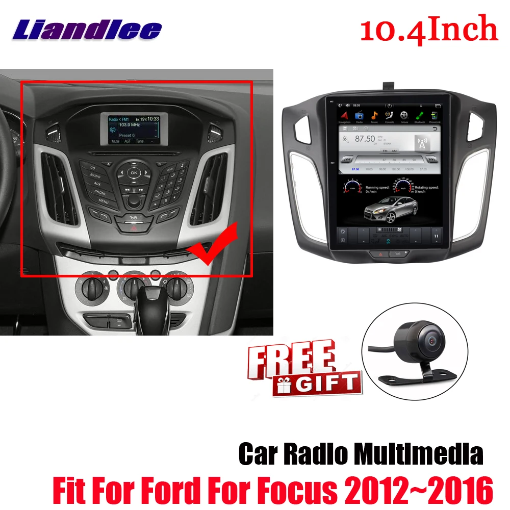 Top Liandlee Android Tesla vertical Screen For Ford For Focus 2012~2016 Car Carplay Mirror link GPS Navi Navigation Map Camera Media 0