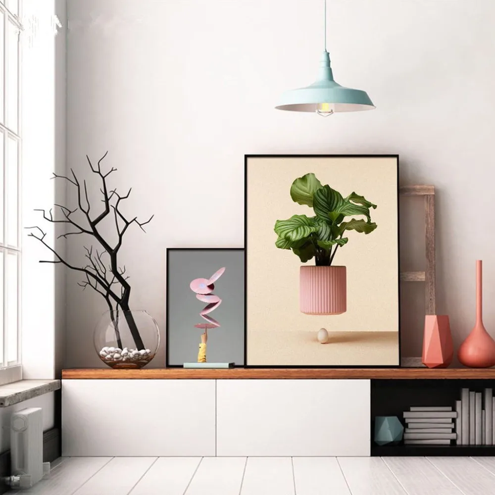 Modern-Style-Green-Plant-Rose-Posters-and-Prints-Wall-Art-Canvas-Painting-Dog-Wall-Pictures-for (4)