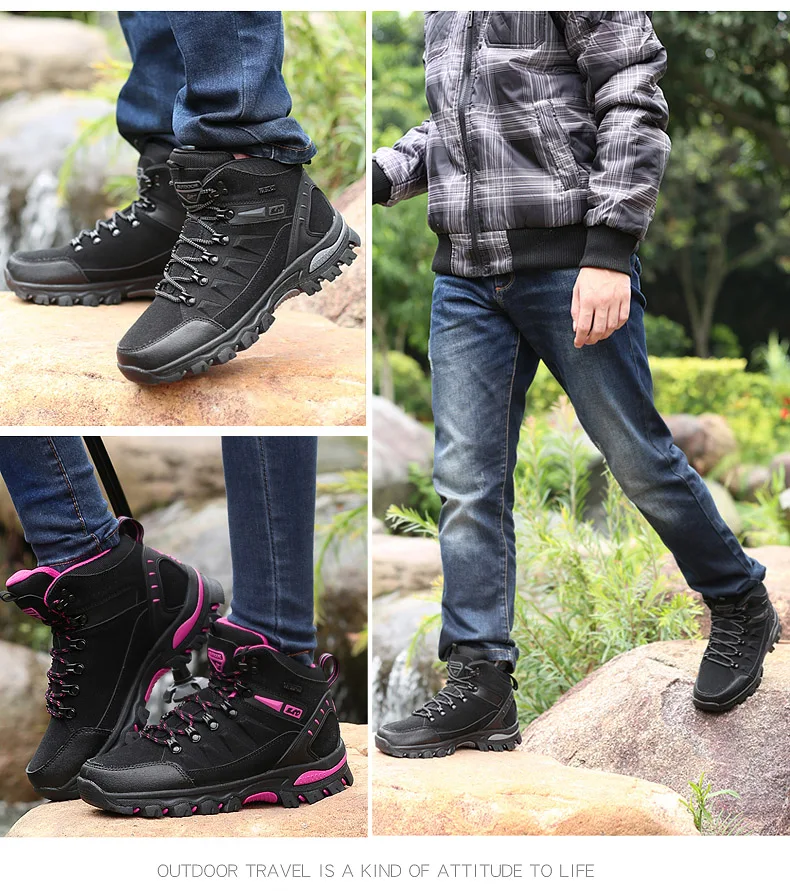 YITU унисекс зимние уличные походные ботинки водонепроницаемые треккинговые ботинки походные охотничьи ботинки альпинистские Спортивные Кроссовки Бренды