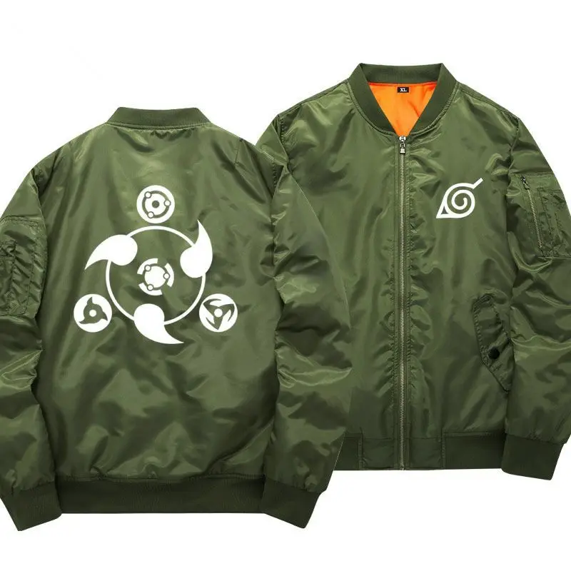 Günstig Anime Naruto Baseball Jacken Naruto Uzumaki cosplay Kostüm Harajuku cartoon Zipper Bomber Jacke Herbst Pilot mantel 061003