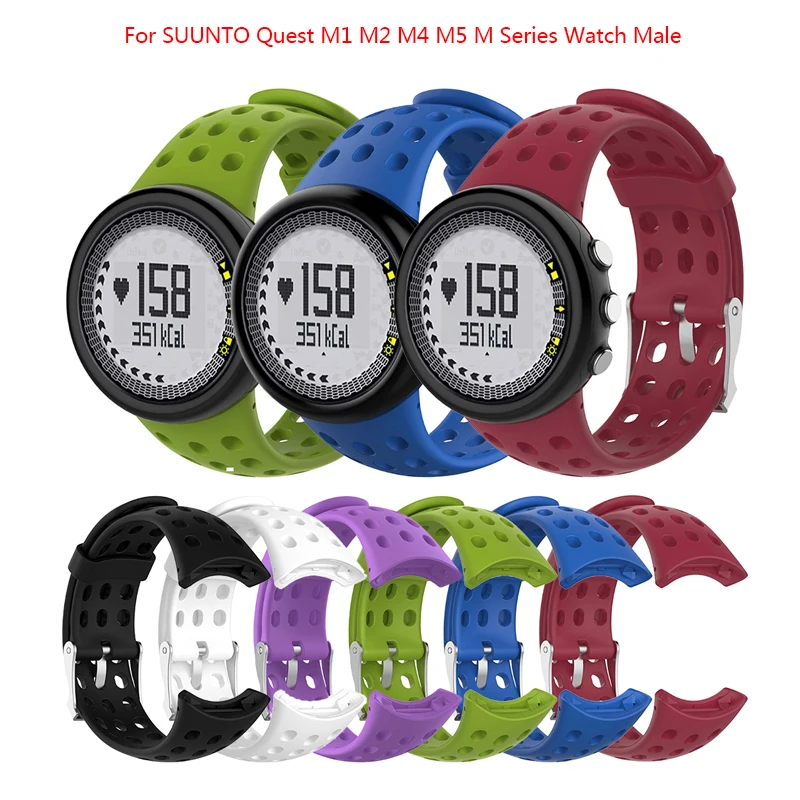 

Color Optional Silicone Replacement Wrist Band Bracelet Strap for SUUNTO Quest M1 M2 M4 M5 M Series Watch Wristband Male Man