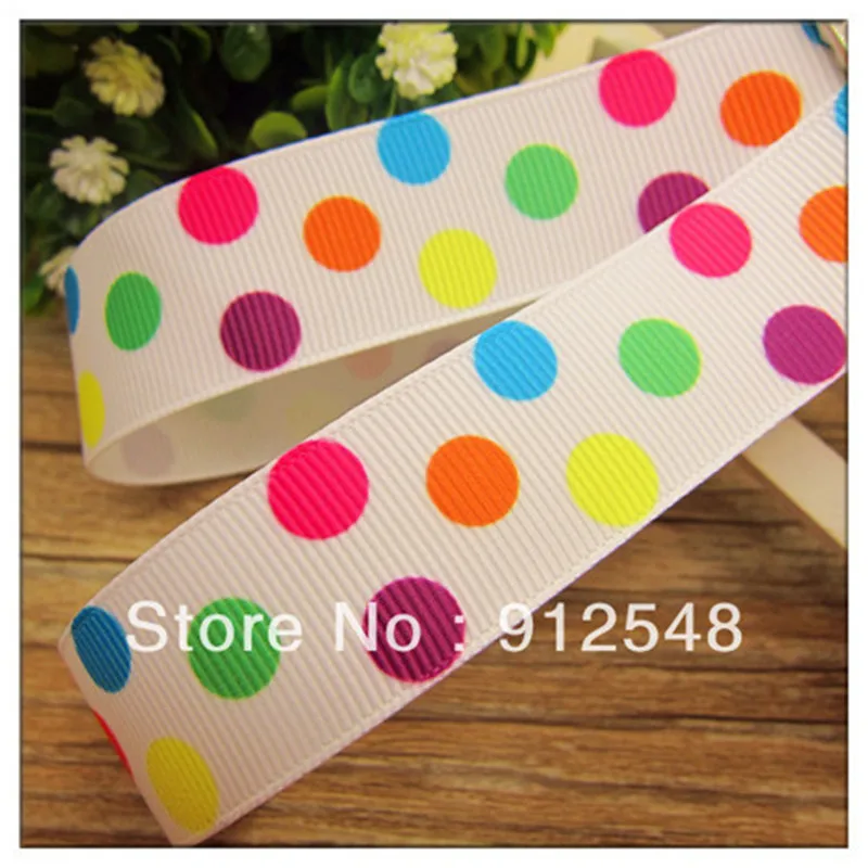 YJHSMY 9 видов стилей 7/8 &quot(22 мм) 5 ярдов/лот напечатан grosgrain ленты в цветной горошек DIY