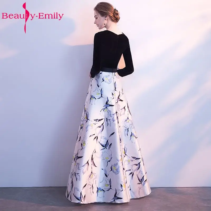 Beauty Emily Lace Beading Evening Dresses 2019 A-Line Sleeve Evening Party Dress Floor-Length Prom Dresses Beauty Emily Lace Beading Evening Dresses 2019 A-Line Sleeve Evening Party Dress Floor-Length Prom Dresses